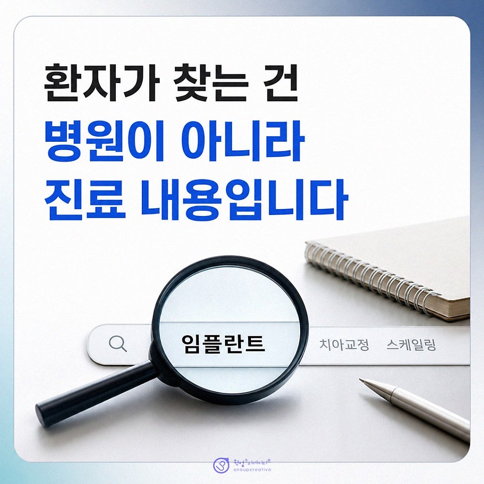 검색 유입 구조를 설명하는 치과 마케팅 이미지