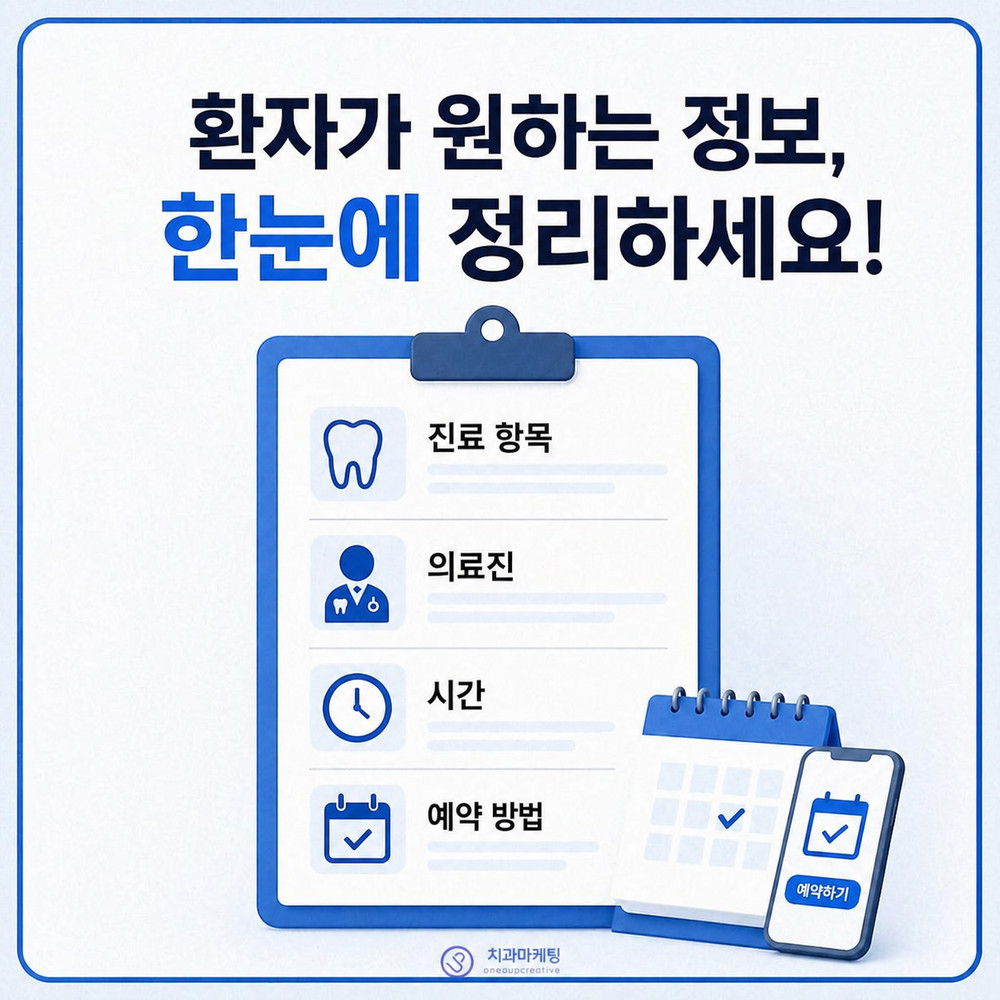 치과마케팅 문구 구조 예시