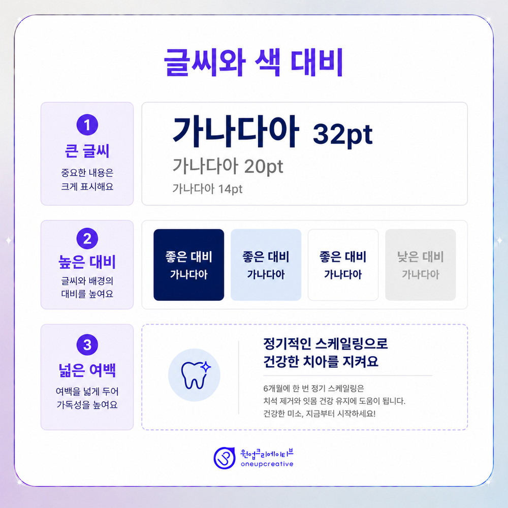 치과 안내문 디자인 체크리스트