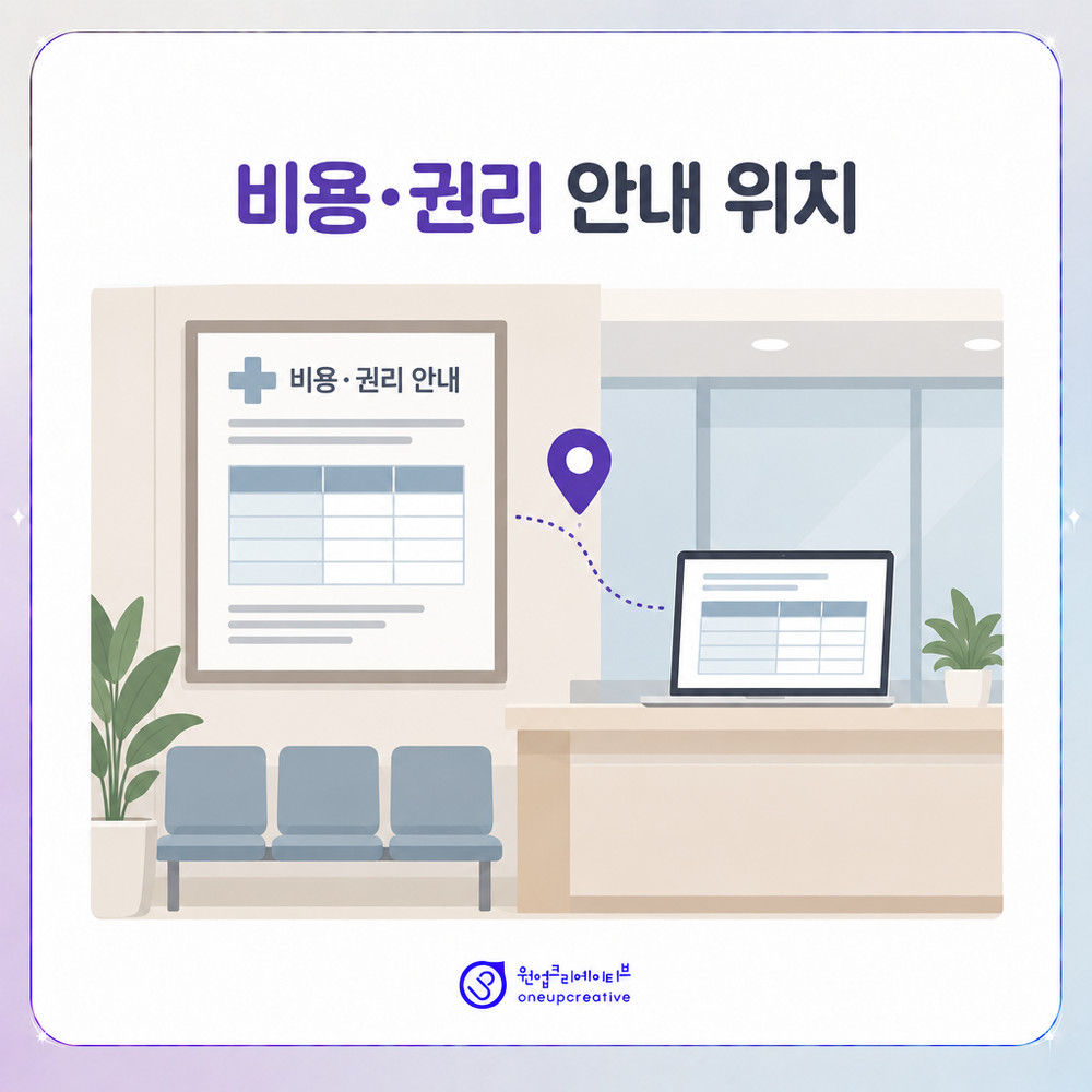 비급여 비용 고지와 환자 권리 게시 위치 안내