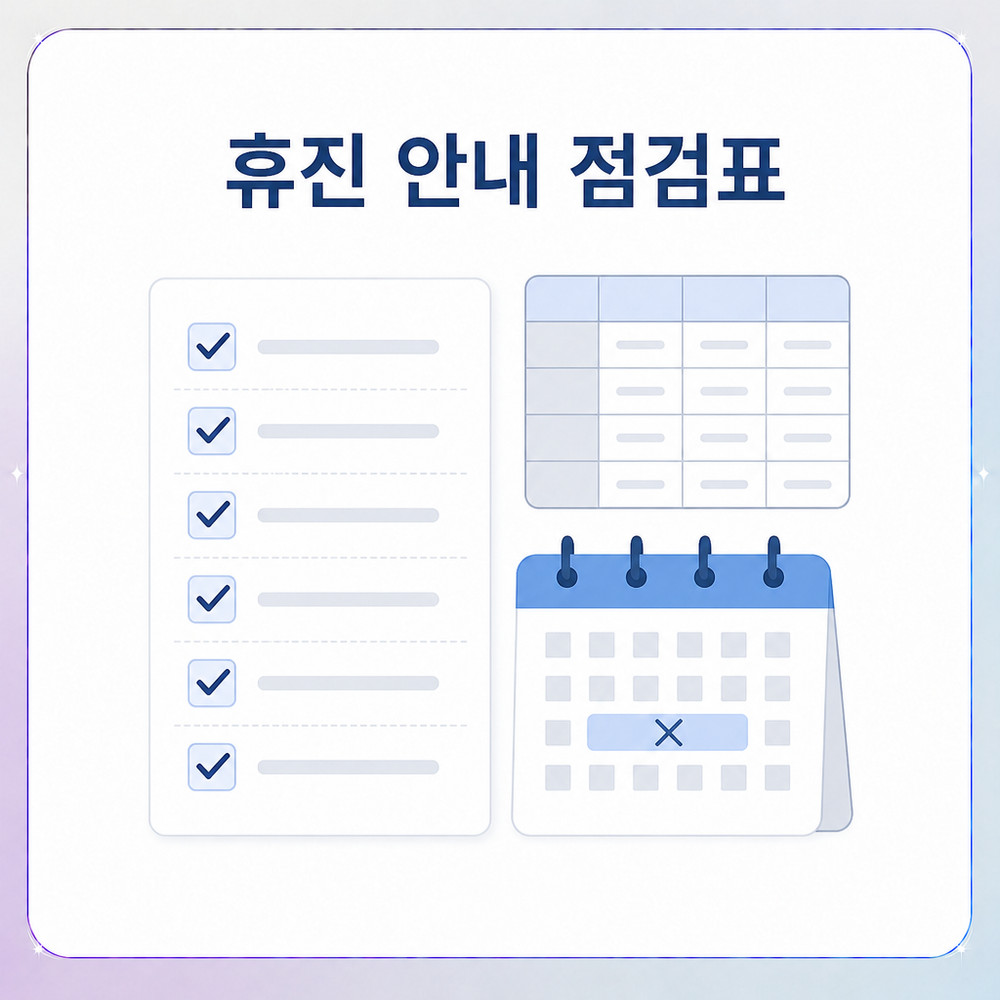 휴진 안내 점검 결과를 세 단계로 분류한 이미지