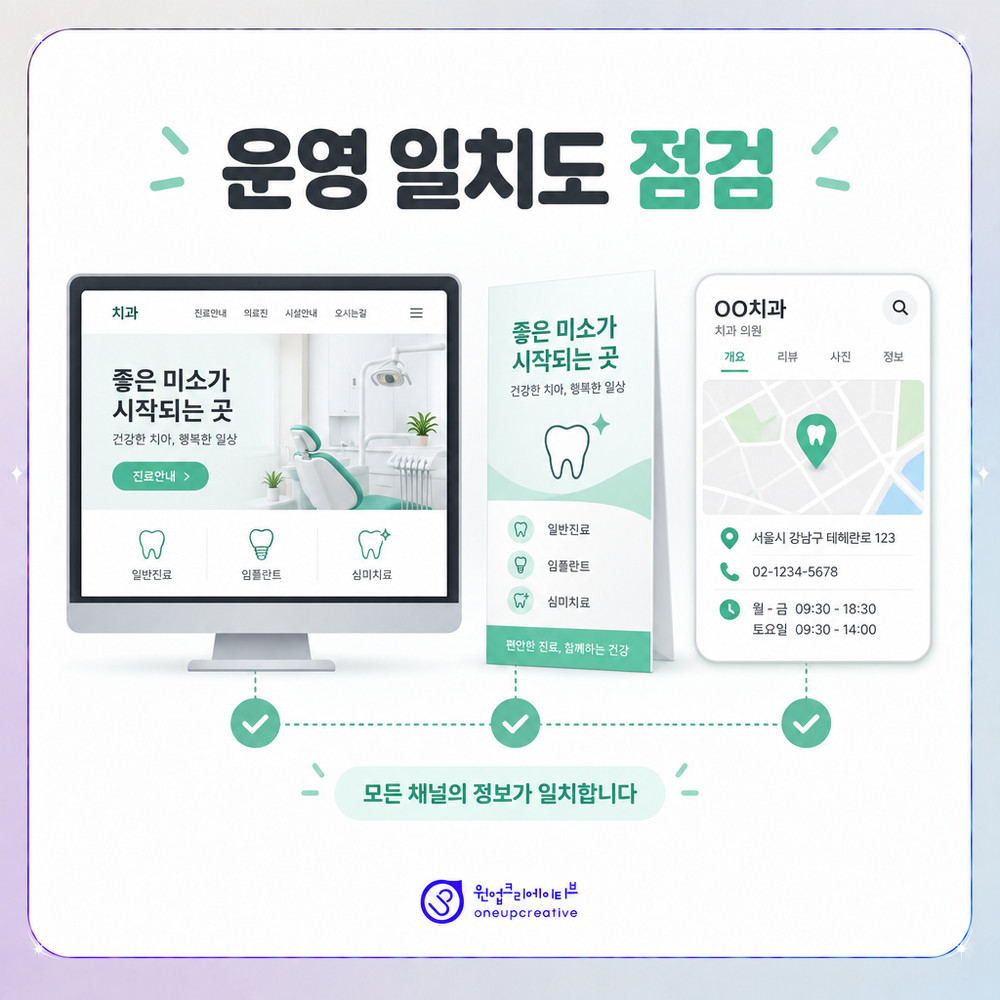 상담 설명과 온라인 정보의 일치도를 점검하는 모습