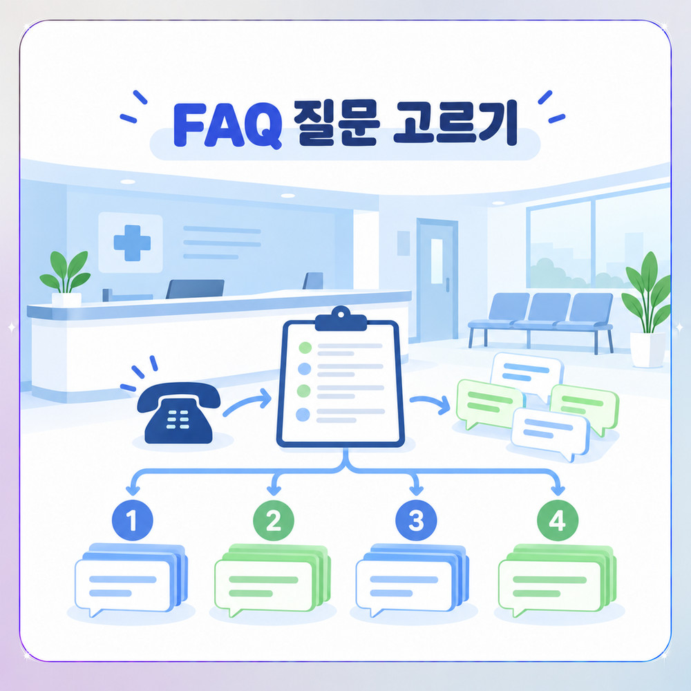 상담 현장 질문을 모아 FAQ 질문을 고르는 과정