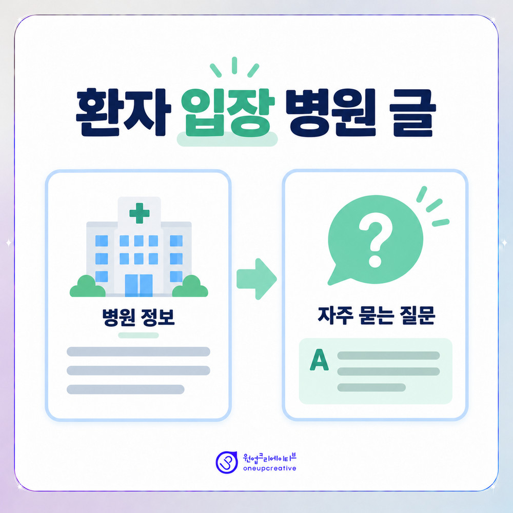 병원 입장 글과 환자 입장 글의 구성 차이