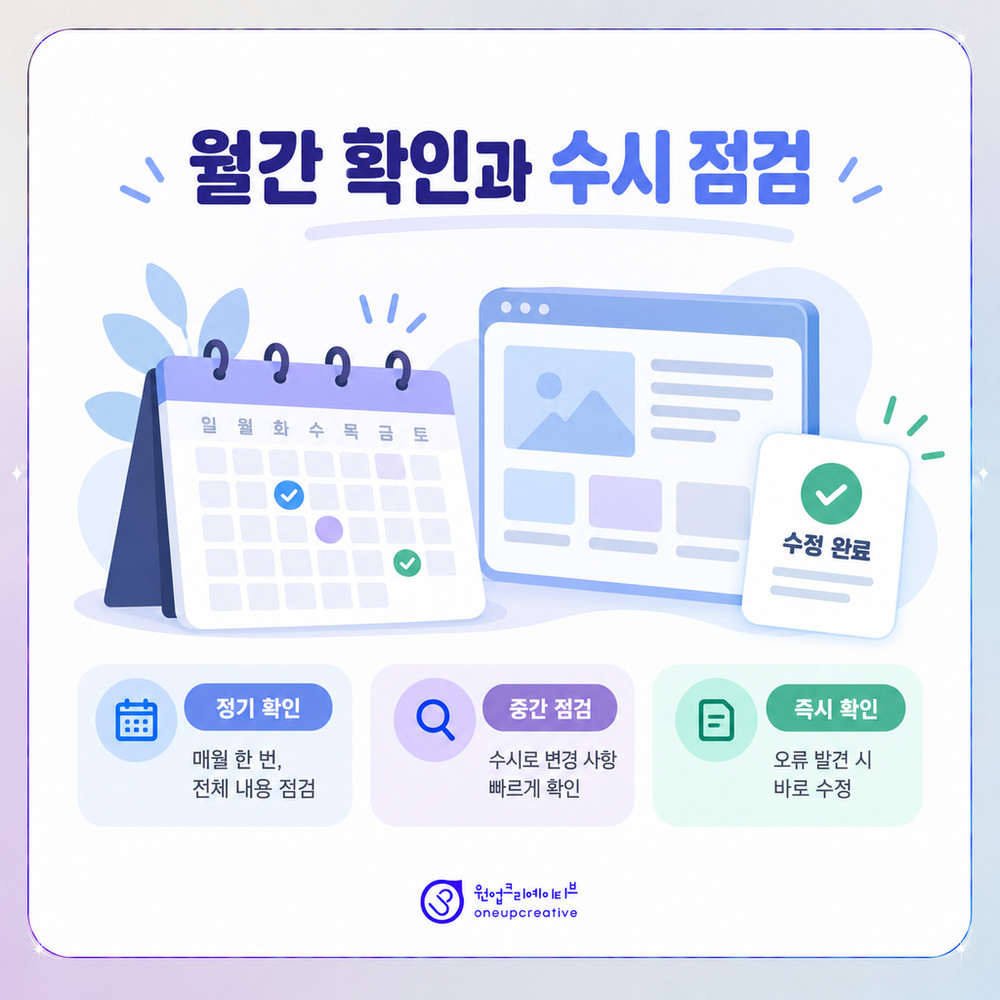 정기 점검과 정보 오류의 대응 시점 구분